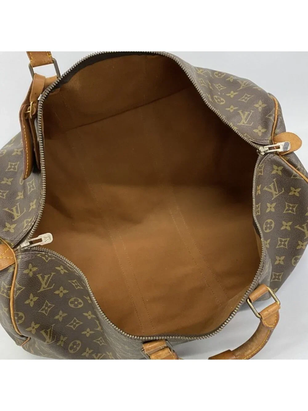 Louis Vuitton Boston Bag Monogram Keepall 55 Brown
